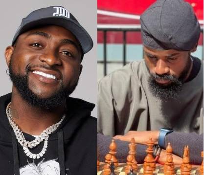 Davido cheers on Nigerian chess master, Onakoya in New York